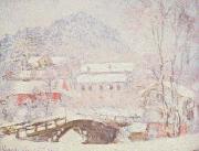 Sandvicken Village in the Snow, Claude Monet